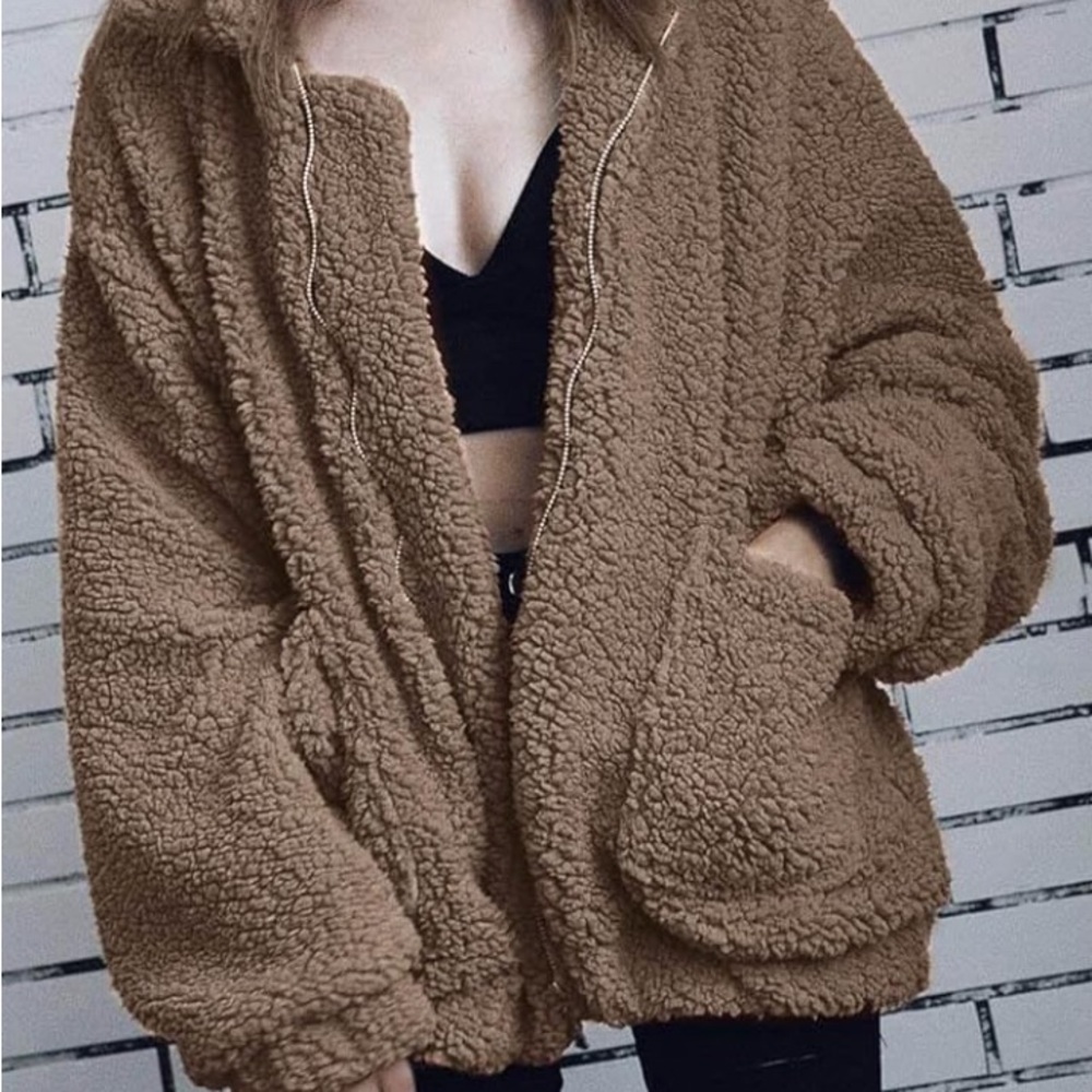 Amazon Women's Tan Teddy Jacket